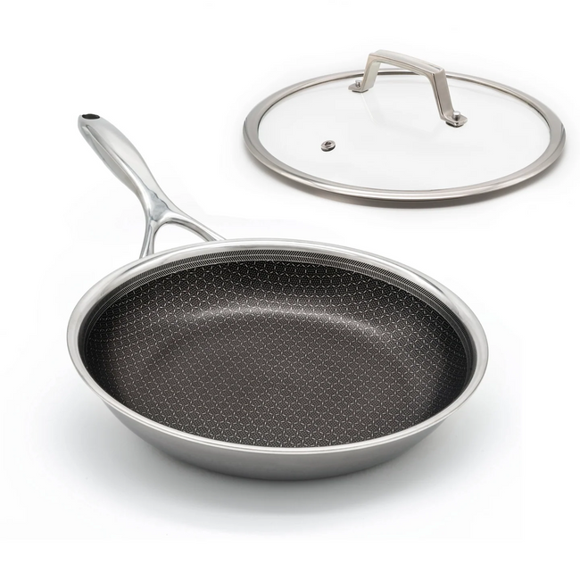Poêle hybride Ø 24 cm avec couvercle