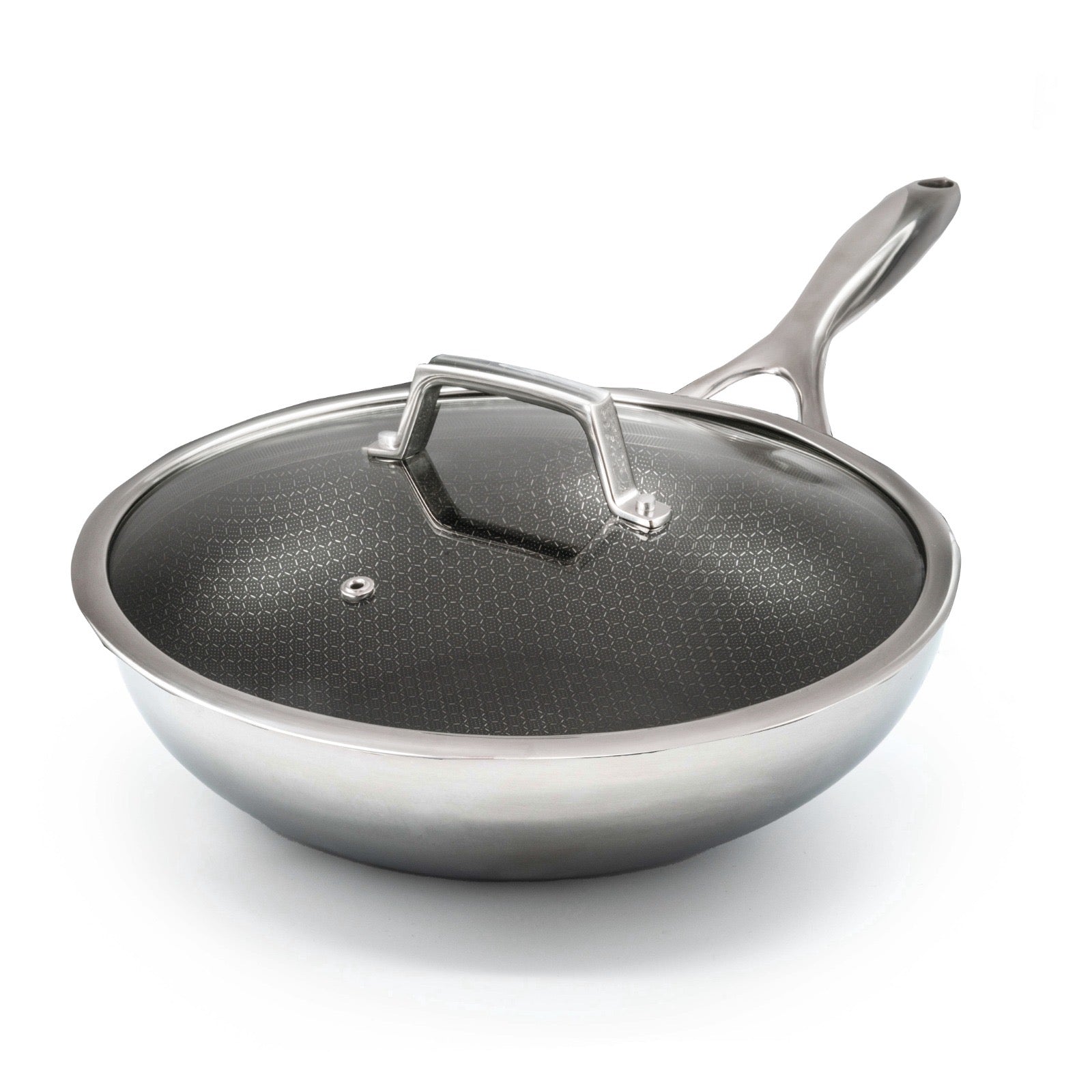 Wok hybride Ø 28 cm avec couvercle
