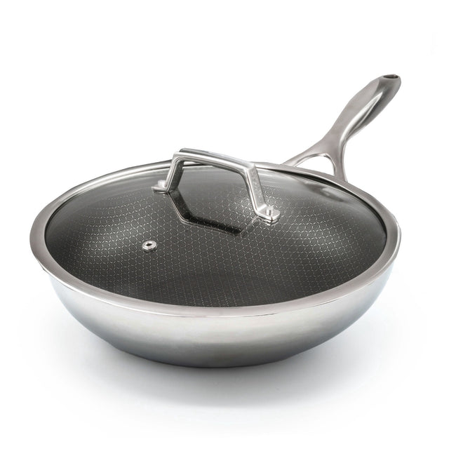 Wok hybride Ø 28 cm avec couvercle